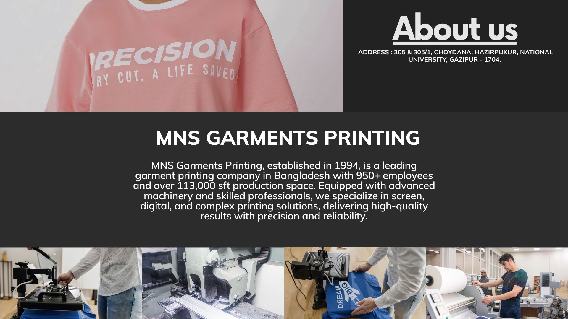 MNS Garments Printing factory